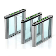 Optical Swing Turnstile By Swiping Card RFID intelligent  collector full height swing gate for door entry pass system